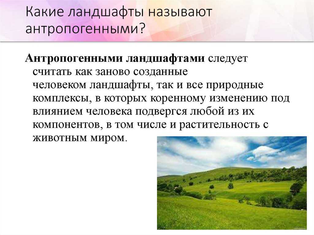Какие природные комплексы называются антропогенными география 7 класс кратко