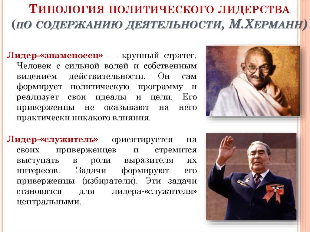 Политическое лидерство — типология, функции и формы