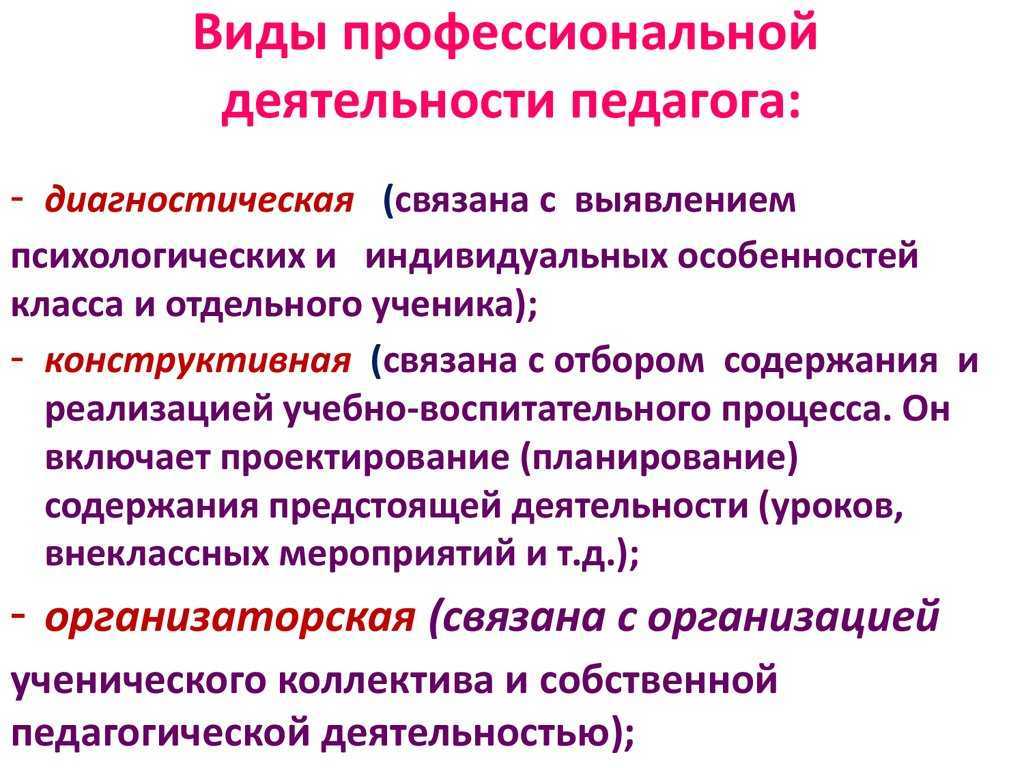 Цель, средства, виды и специфика педагогической деятельности