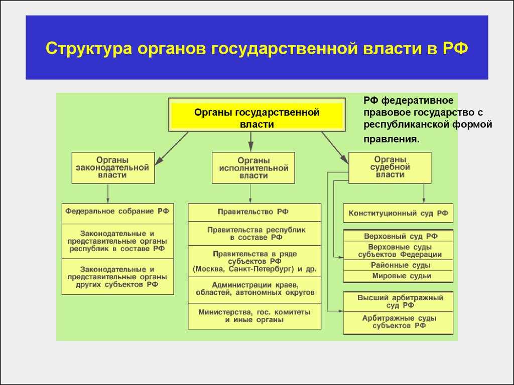 Система органов государственной власти рф - структура и функции законодательных, исполнительных, судебных органов управления