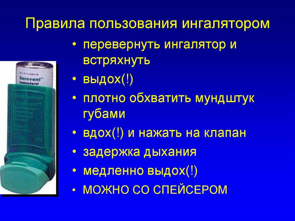 Алгоритм применение карманного ингалятора