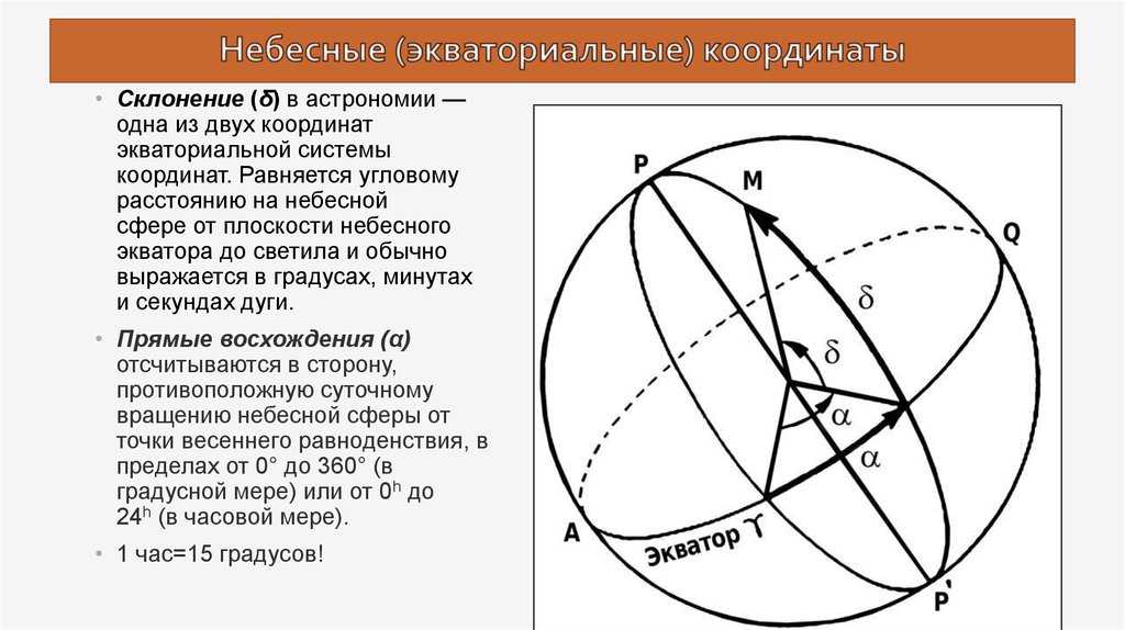 Экваториальная система координат — энциклопедия руниверсалис