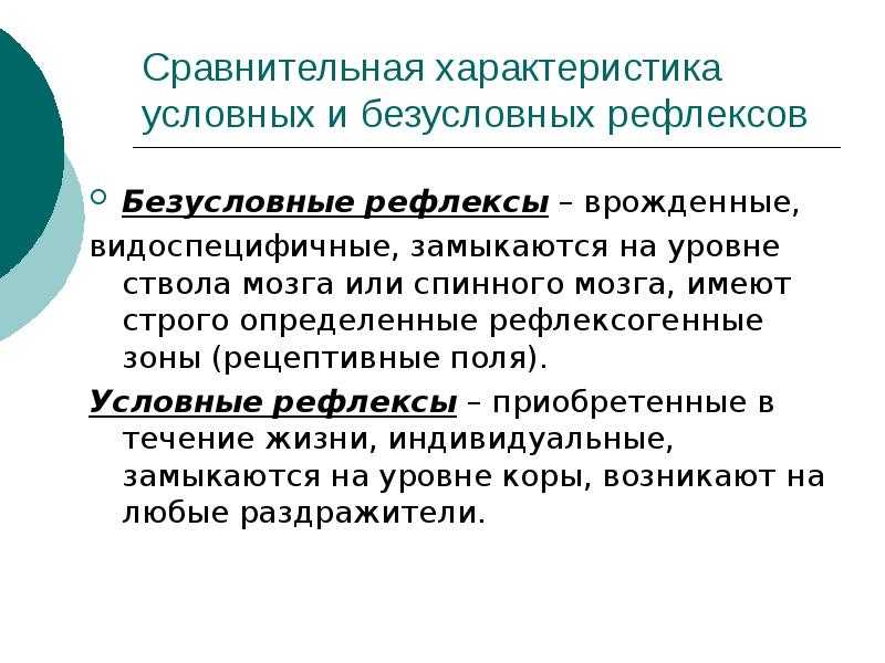 Условные и безусловные рефлексы. инстинкты