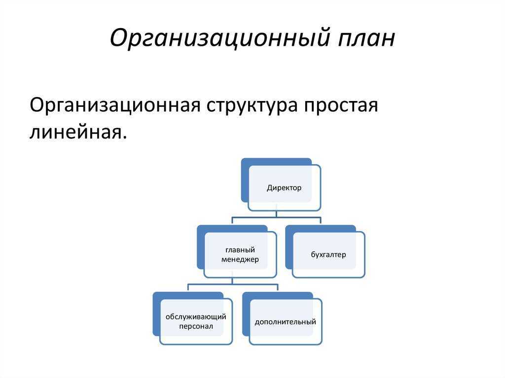 Организационный раздел бизнес-плана