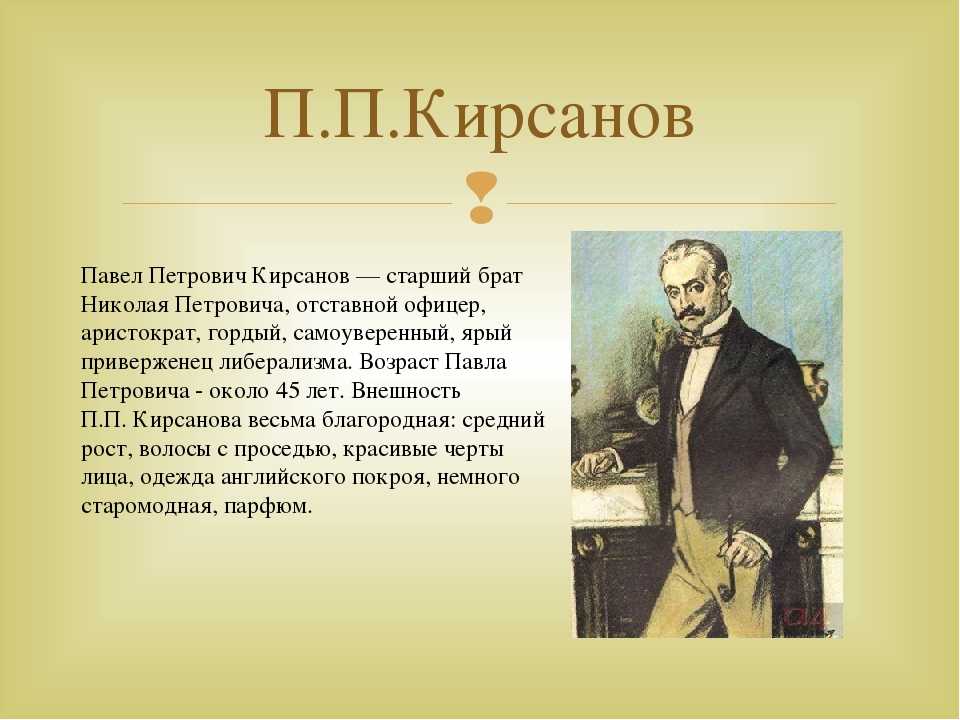 Образ жизни николая петровича кирсанова: характеристика героя романа «отцы и дети», его поведение и увлечения