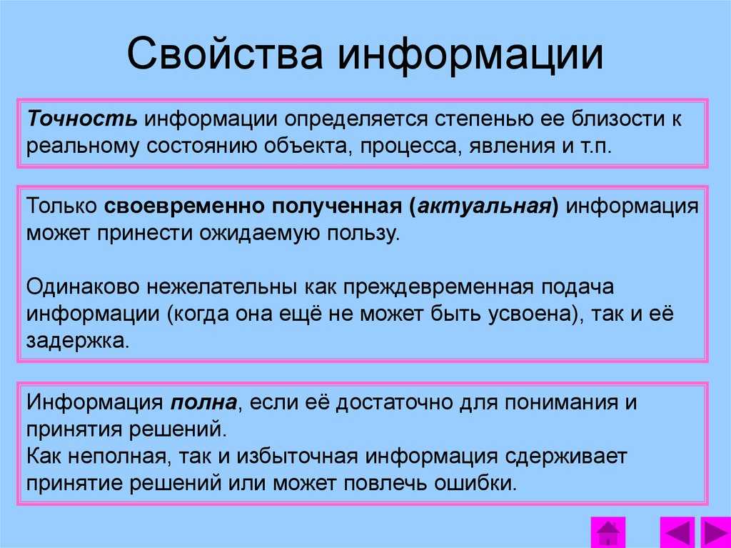 Виды информации и её свойства — викиучебник
