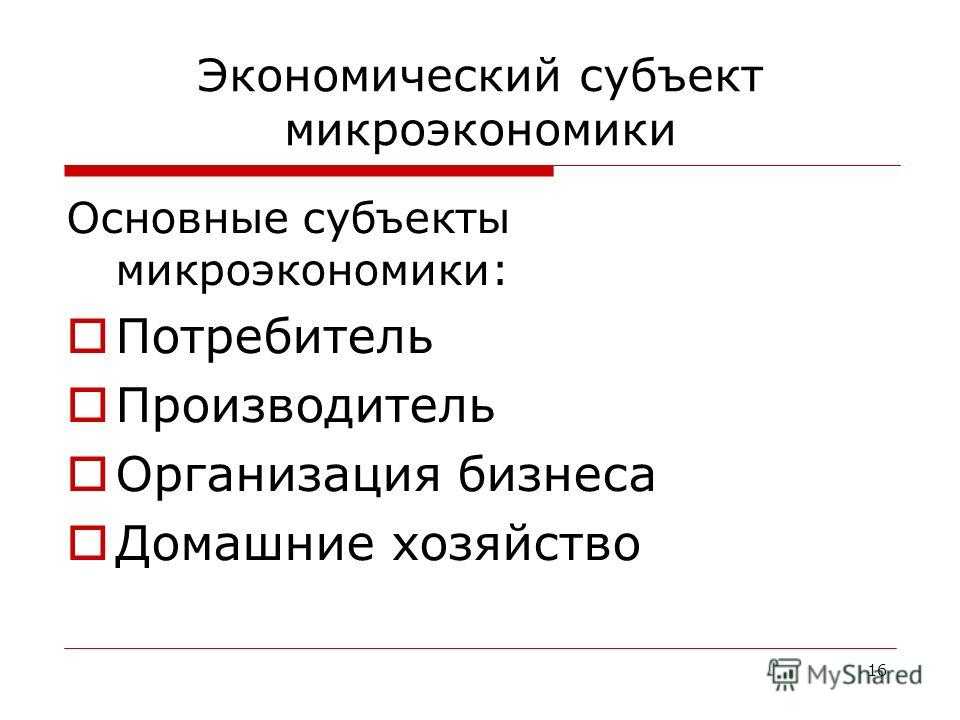 Анализ микроэкономики