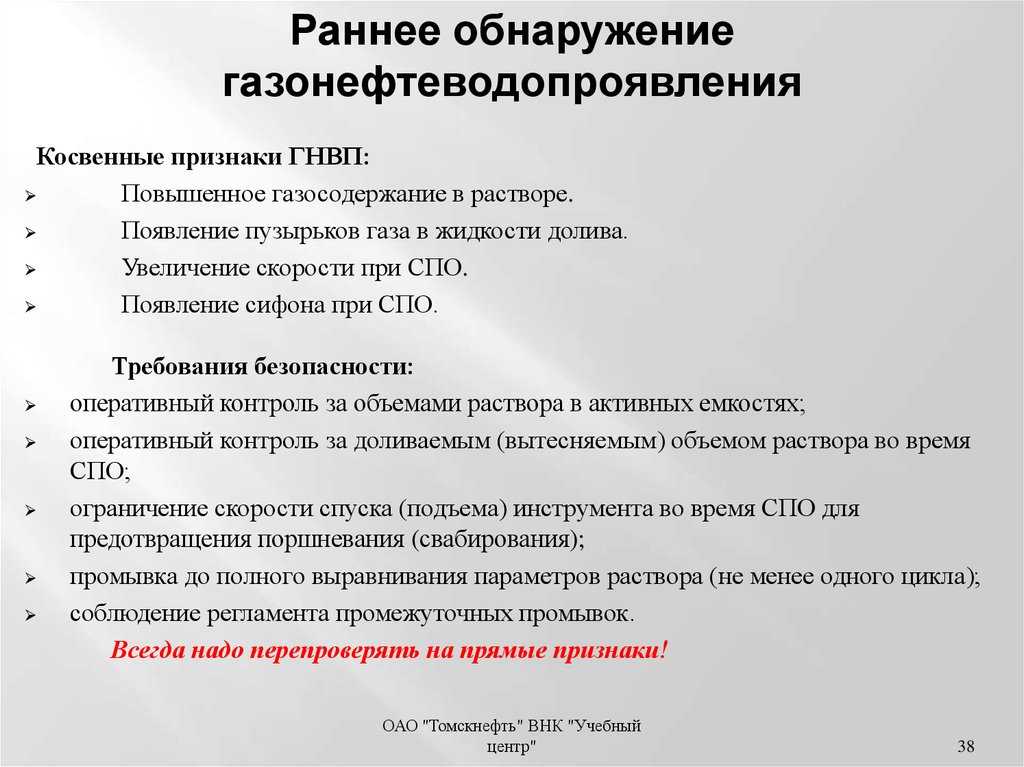Газонефтеводопроявления: признаки и причины возникновения гнвп