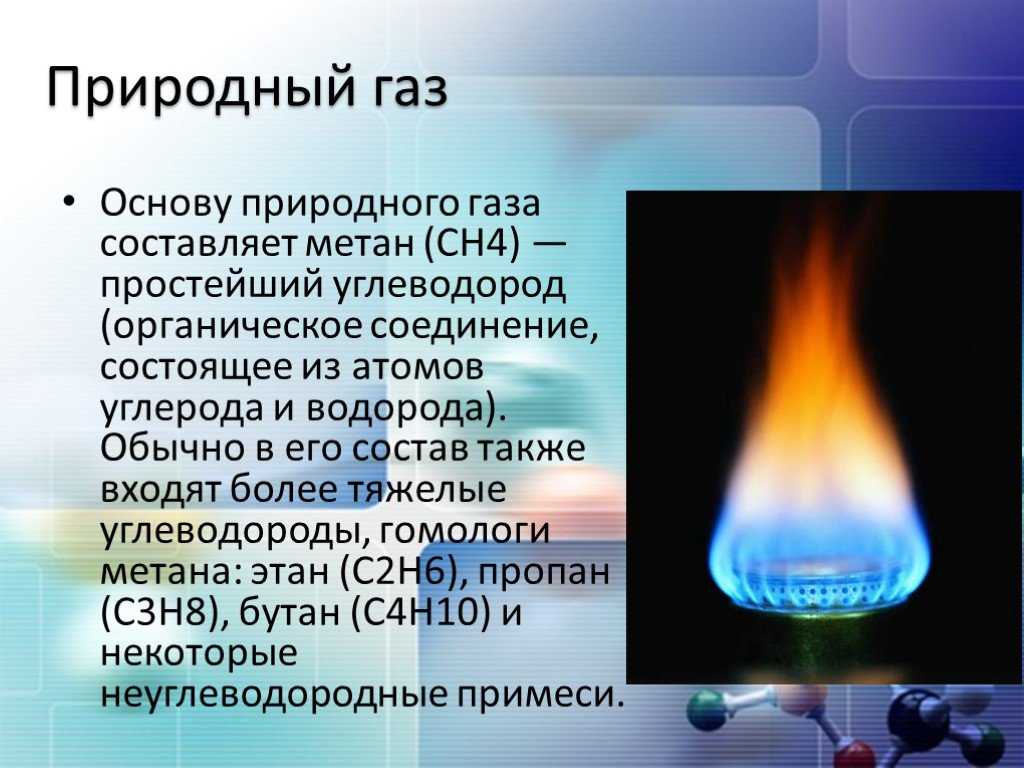 Что выделяется при сжигании природного газа. продукты сгорания газа и контроль процесса горения