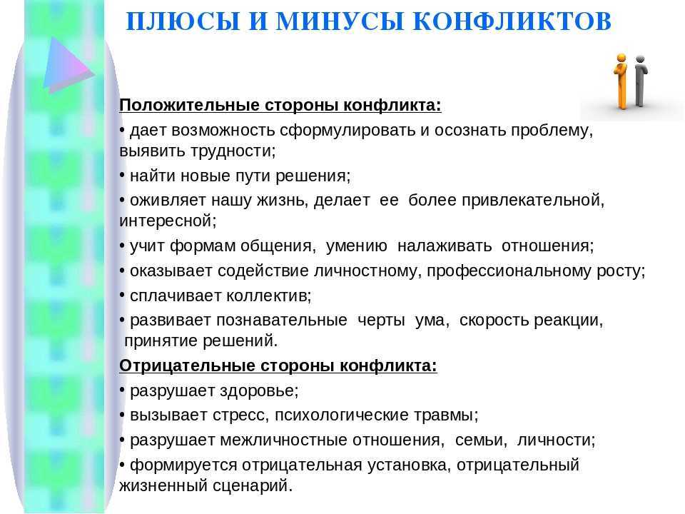 Негативные и позитивные функции конфликта