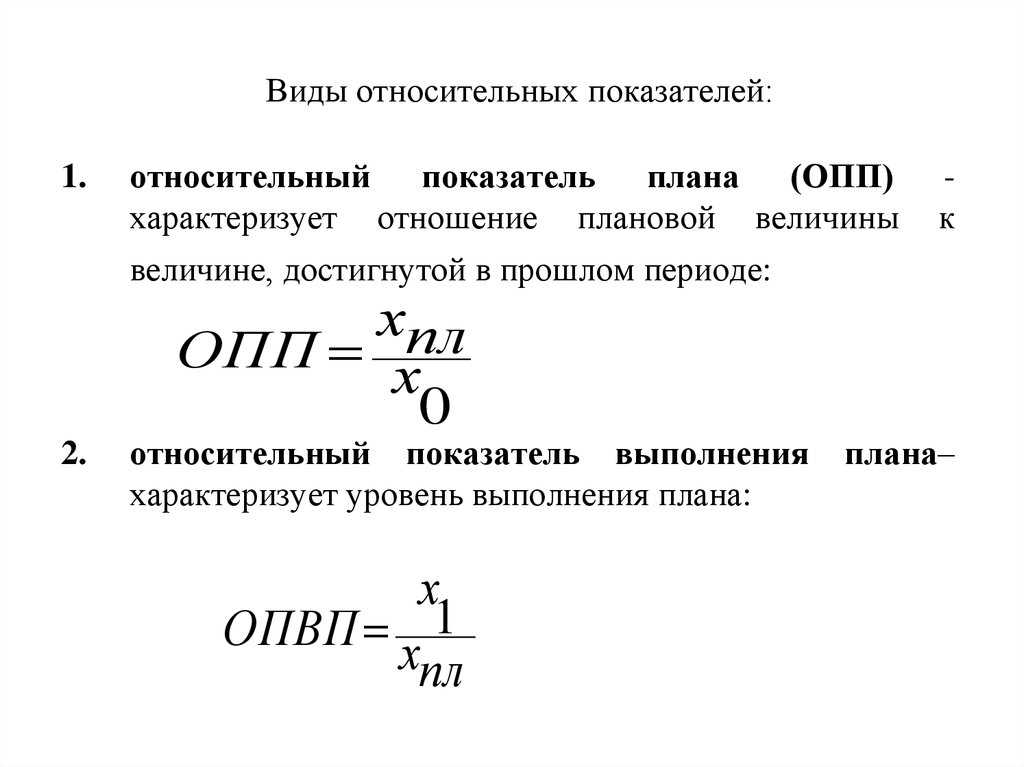 Абсолютные и относительные статистические величины — лекция по статистике для заочного отделения