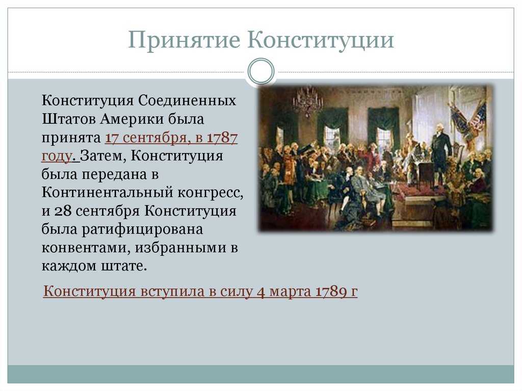 История разработки и принятия конституции сша 1787 года