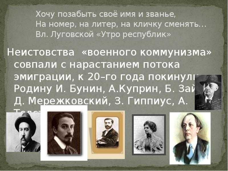 Литература 20 годов 20 века: общая характеристика, объединения, представители и жанры