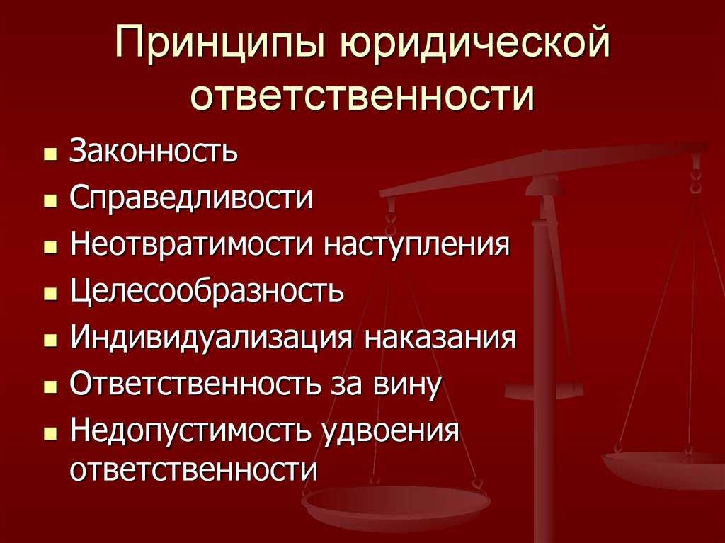 Принципы и функции юридической ответственности