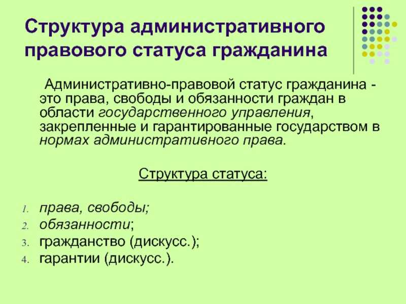 Административно-правовой статус гражданина как субъекта административного права - административное право рф (конин н.м., 2010)