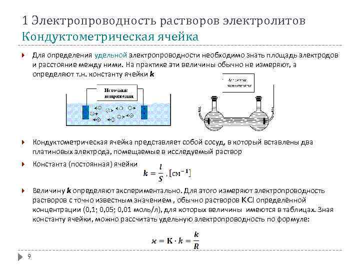 Шпаргалки по электрохимии. часть 2 -  электропроводность растворов электролитов