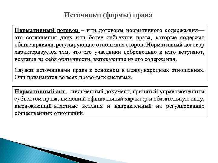 Договор нормативный - определение термина