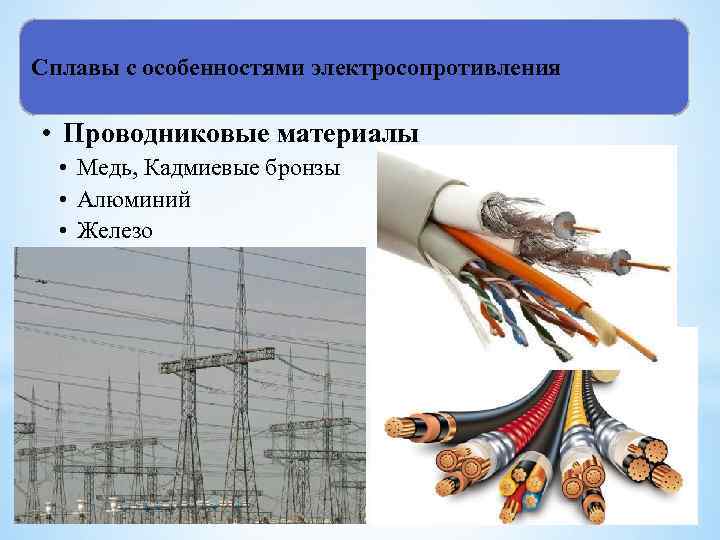 Презентация на тему "проводниковые материалы и их свойства"