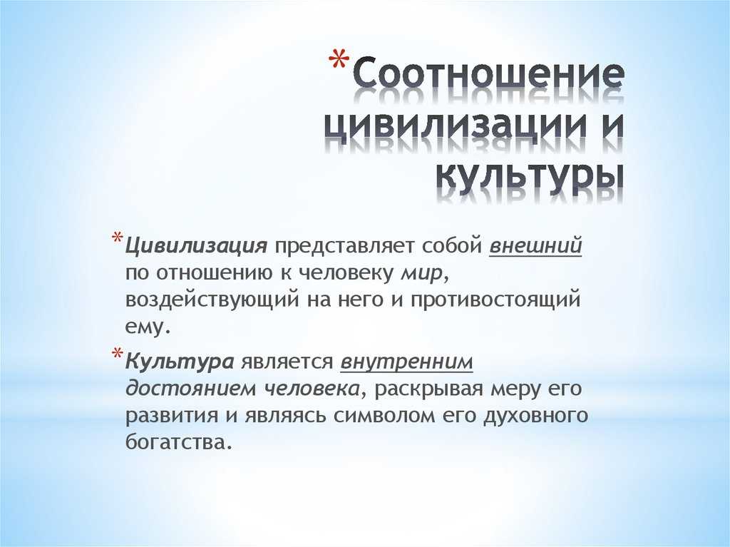 История становления понятий «культура» и «цивилизация»