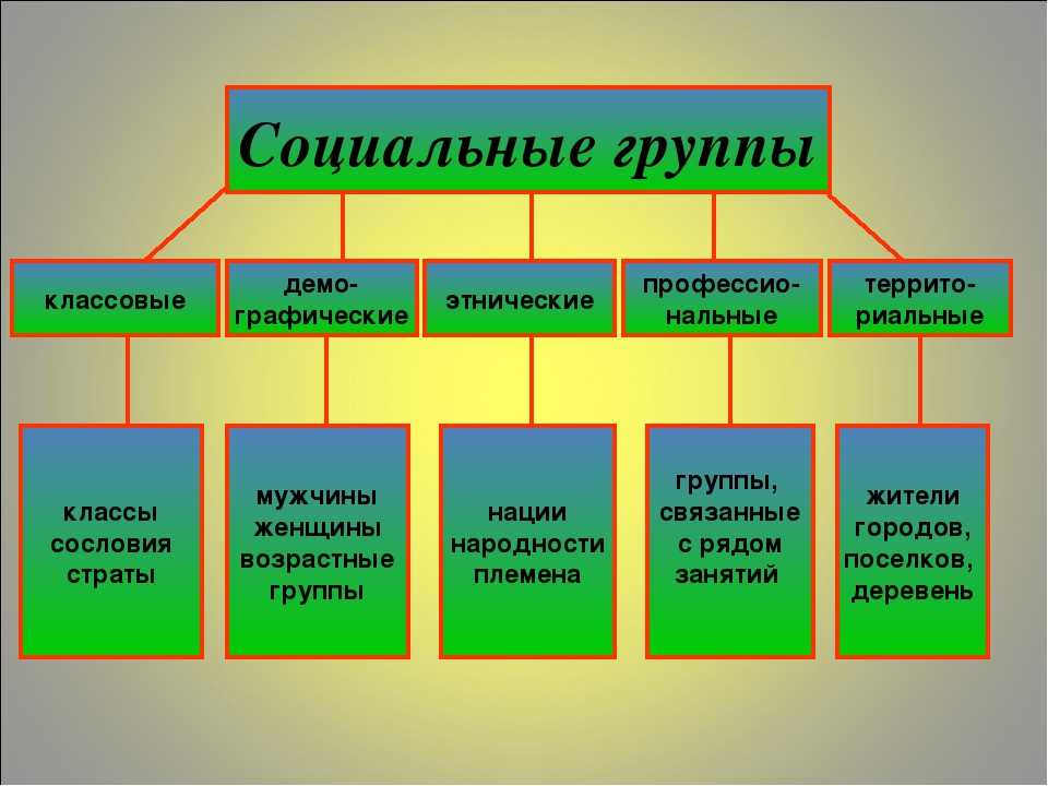 Понятие, виды и признаки социальной группы