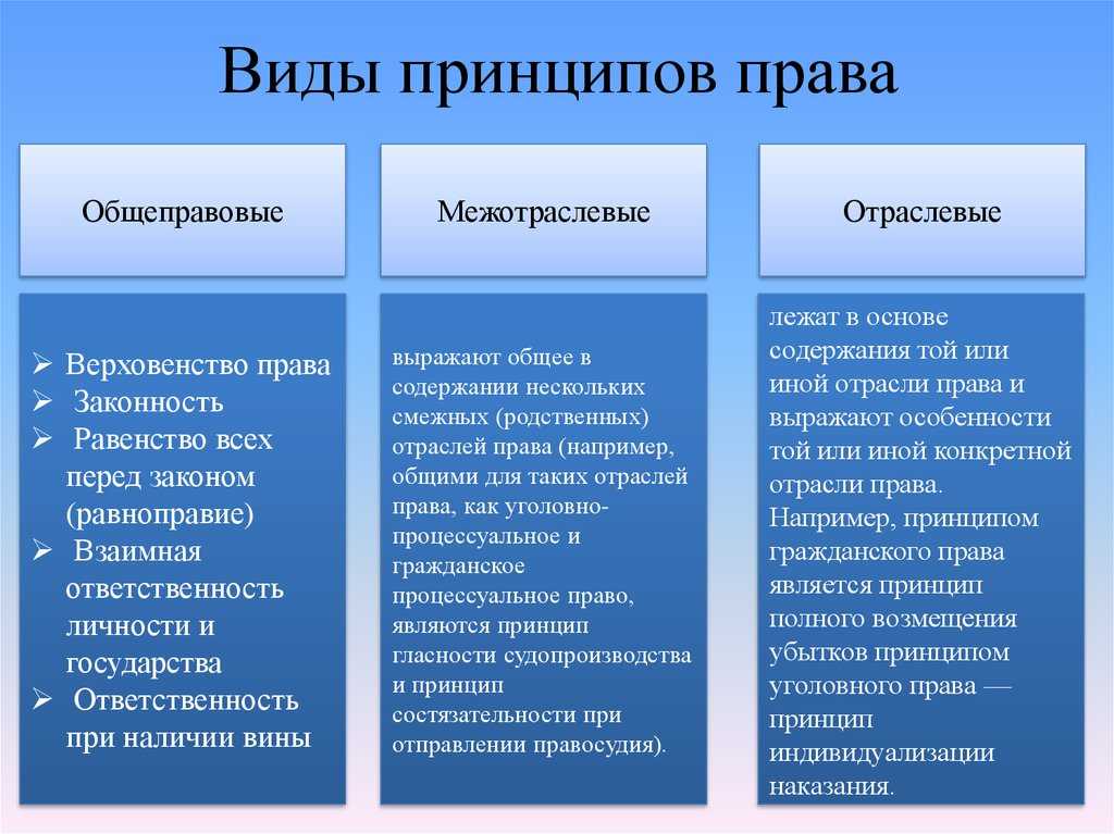 Принципы права