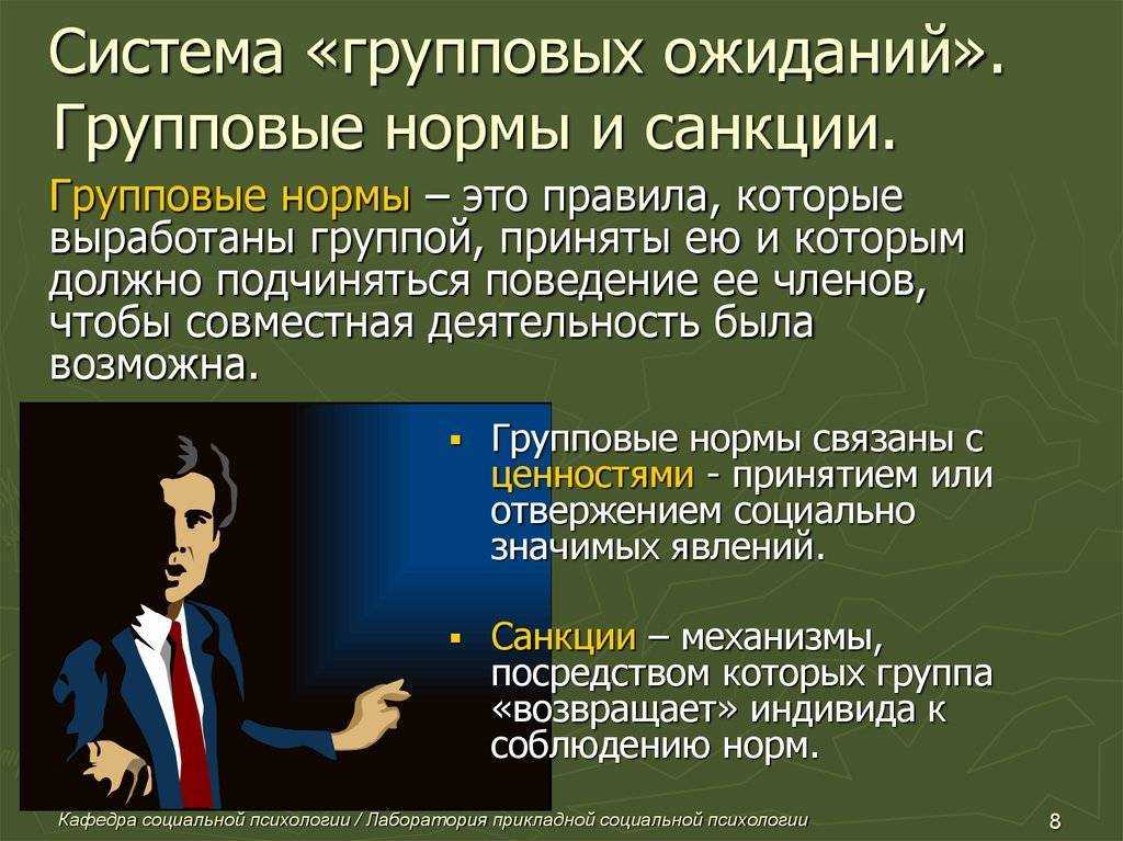 .групповые нормы и их роль в управлении персоналом