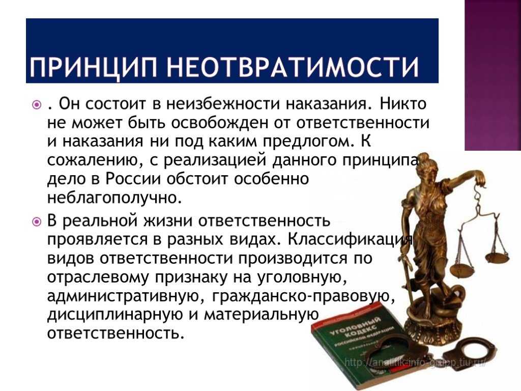 Принцип неотвратимости юридической ответственности  малаш татьяна анатольевна