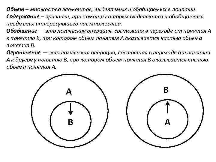 Лекция № 8 обобщение и ограничение; определение понятий