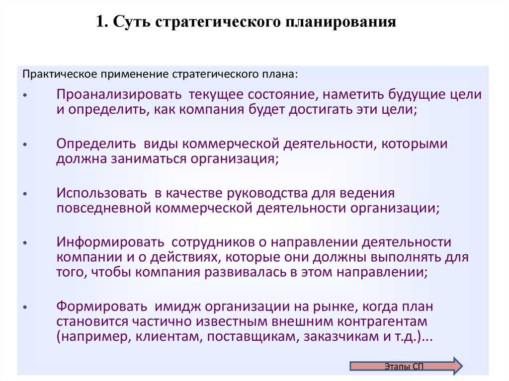 Стратегическое и тактическое планирование в менеджменте