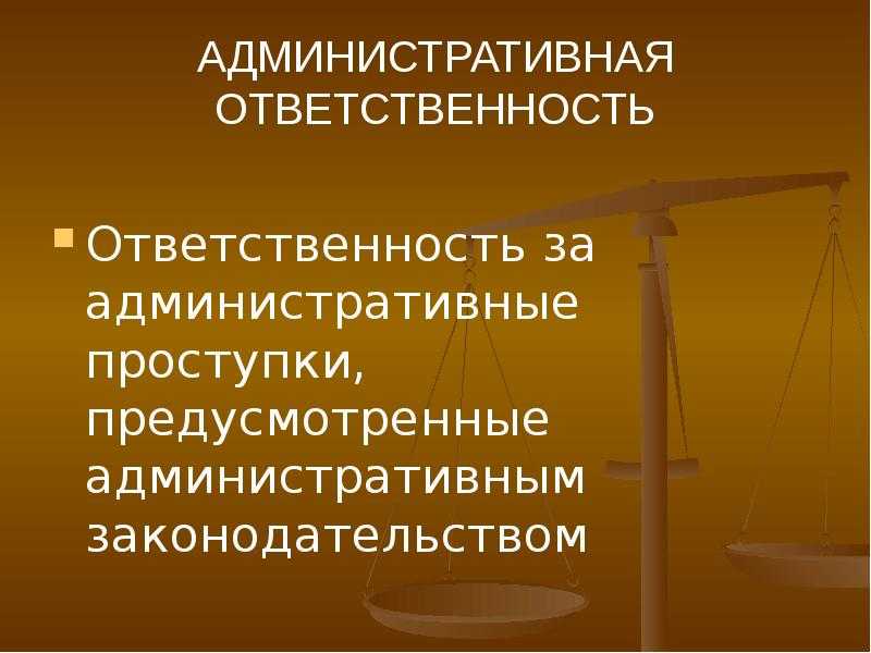 Административная ответственность понятие сущность назначение