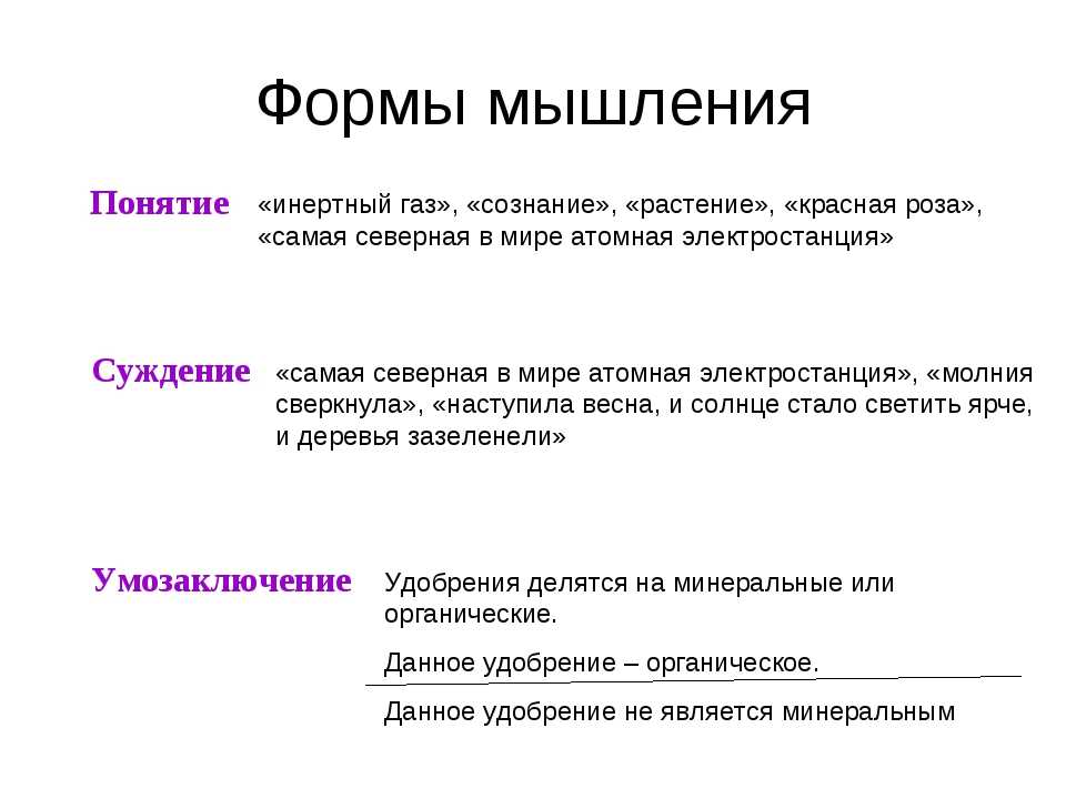 Виды и формы мышления: характеристика, как их можно развить
