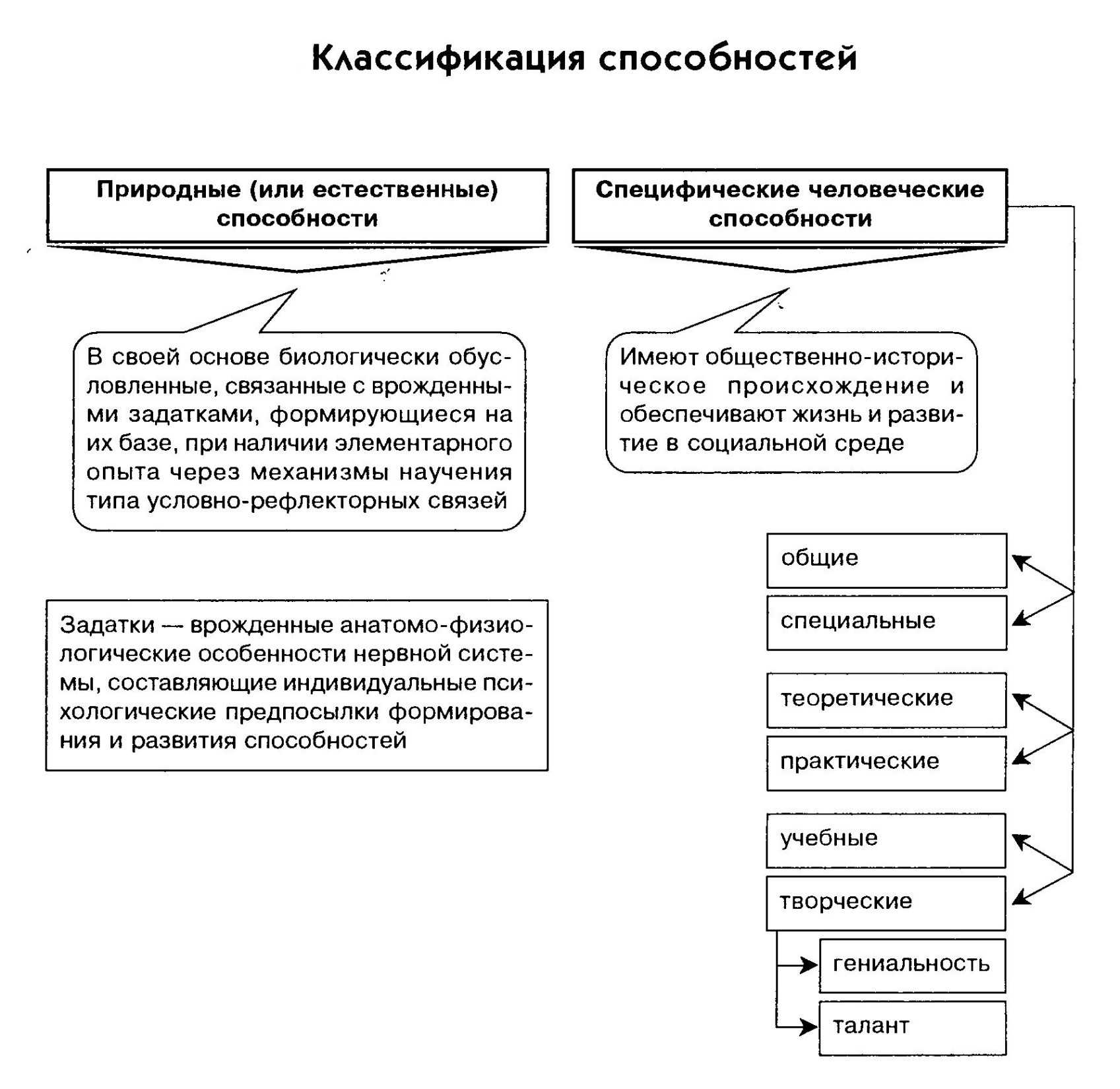 20. понятие о способностях. виды способностей. психология