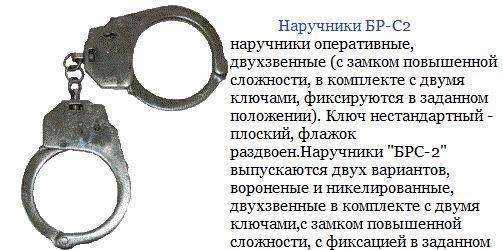 Применение наручников