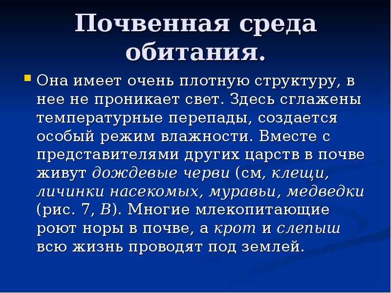 Кто живет в почвенной среде обитания — от земли до неба