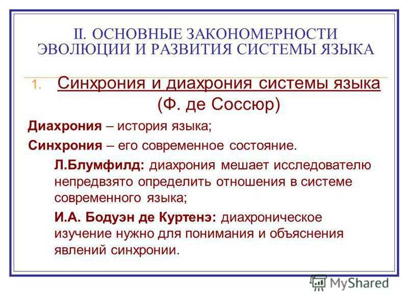 Cинxpoния и диaxpoния языкa:  вpeмя и cтpyктypa