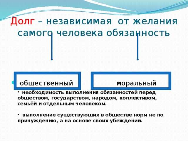 Долг и совесть д/з: § 6, читать, вопросы, пересказ, р/т. - презентация