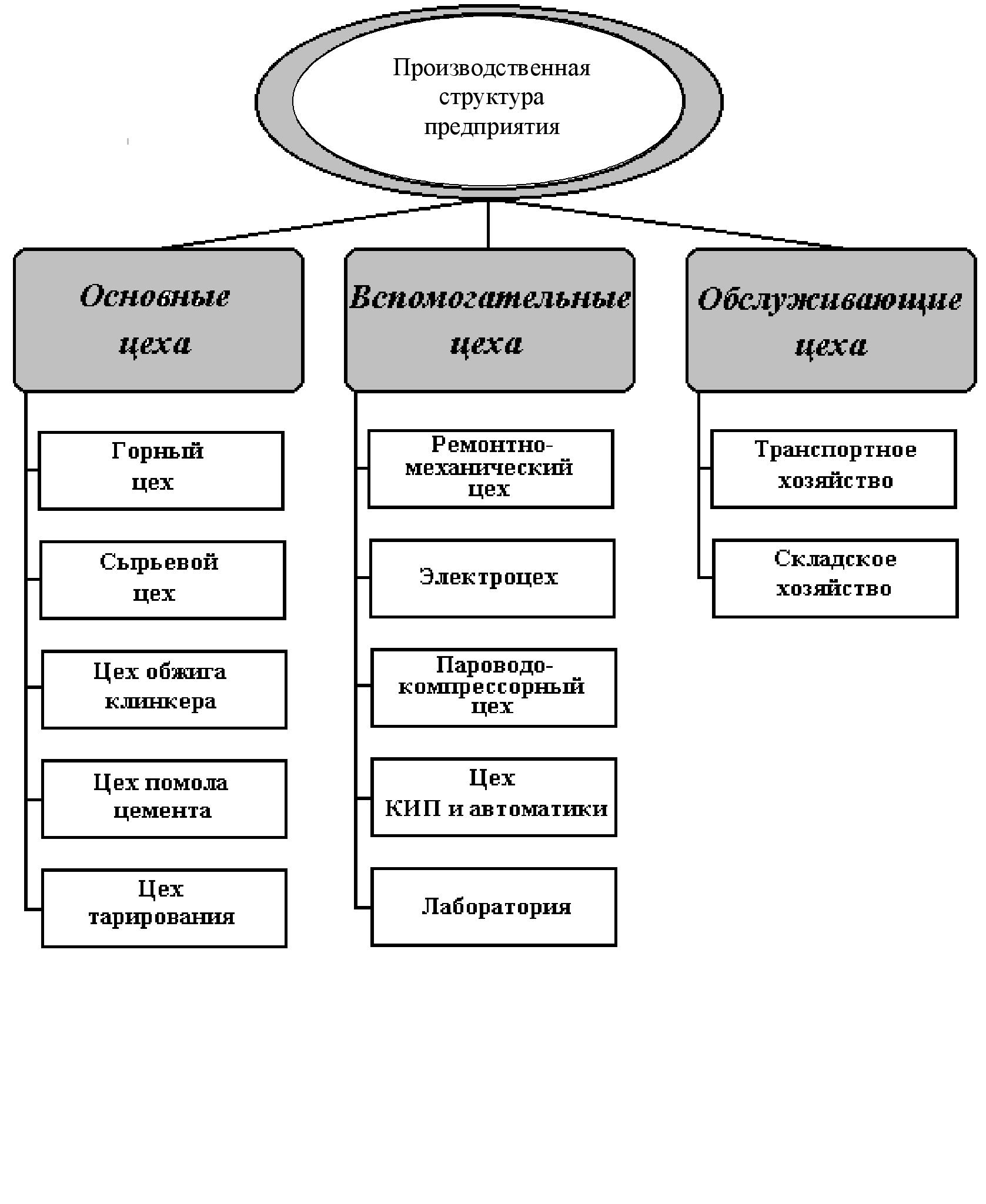 Производственная структура предприятия и пути ее совершенствования. пример