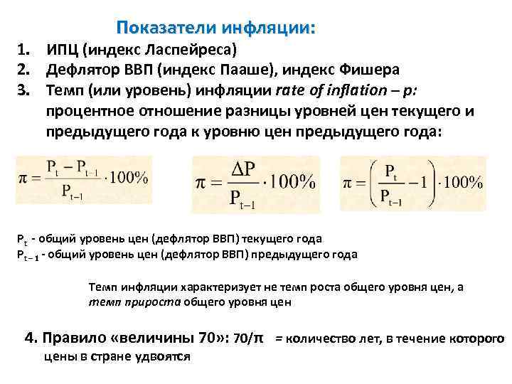 Статистические методы изучения инфляции