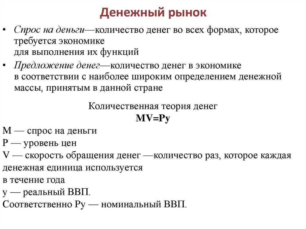 Кривонос ю.е. экономическая теория: спрос и предложение денег. равновесие на денежном рынке