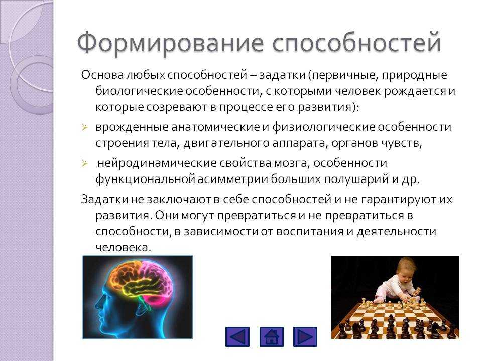 Виды способностей