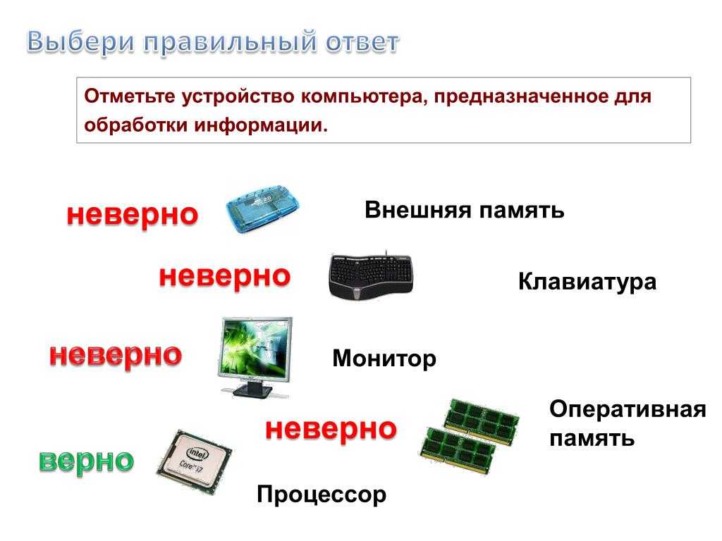 В каком устройстве пк производится обработка информации