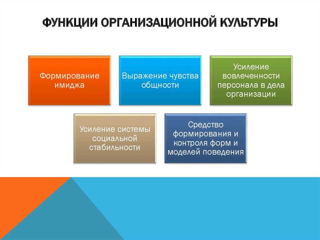 Функции и ценности организационной культуры