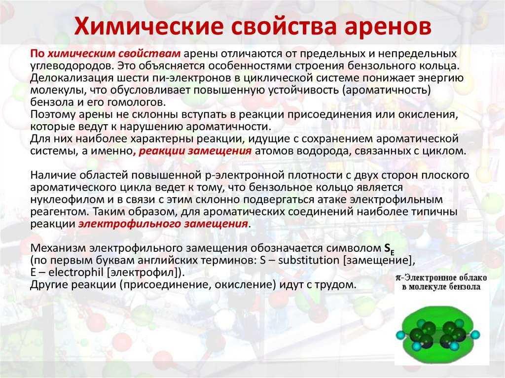 Химические свойства аренов | химия онлайн