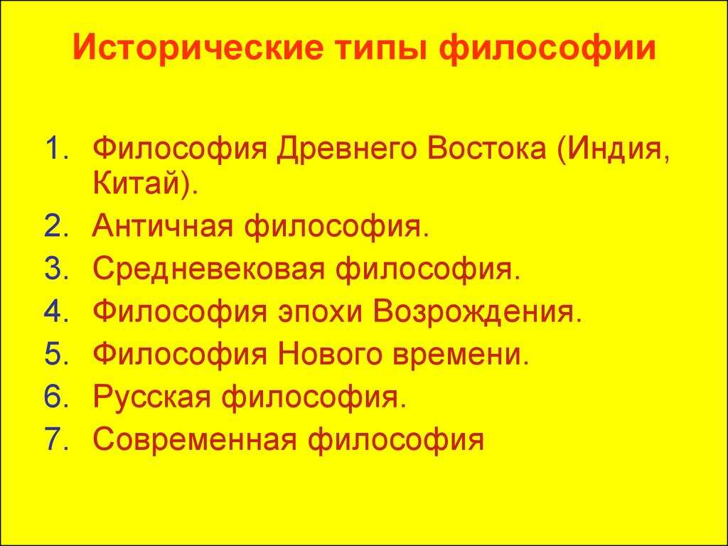 Основные этапы развития философии: краткая характеристика