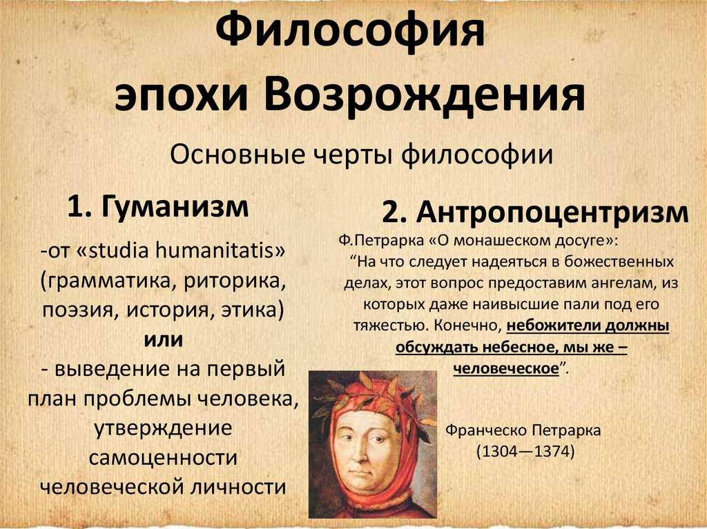 Онтология и философия возрождения