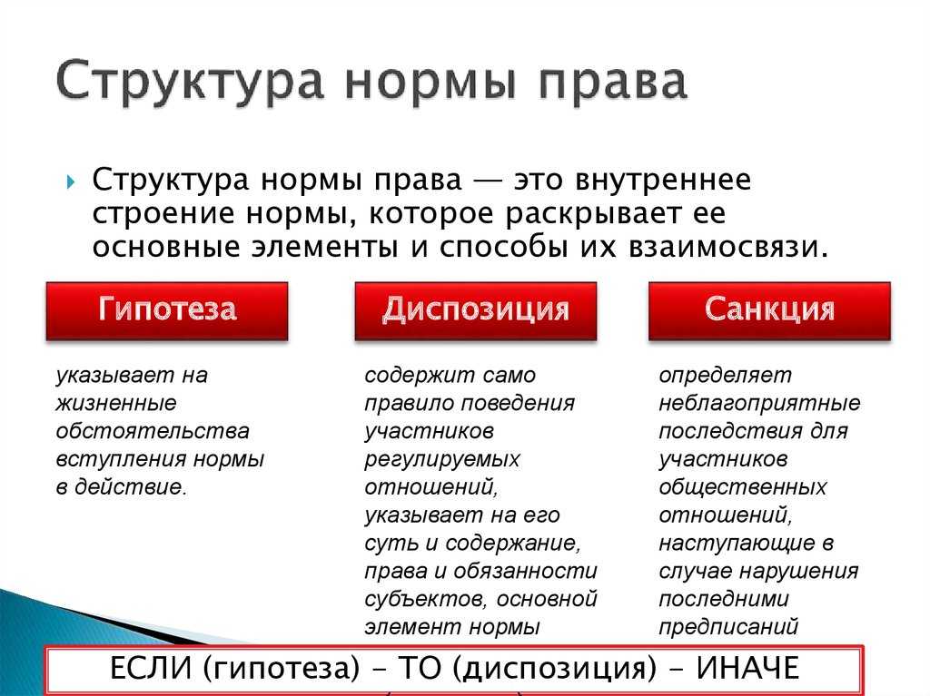 Структура нормы права