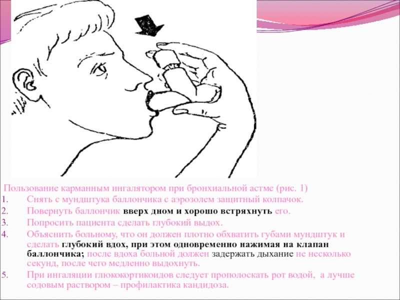 Правила пользования карманным ингалятором