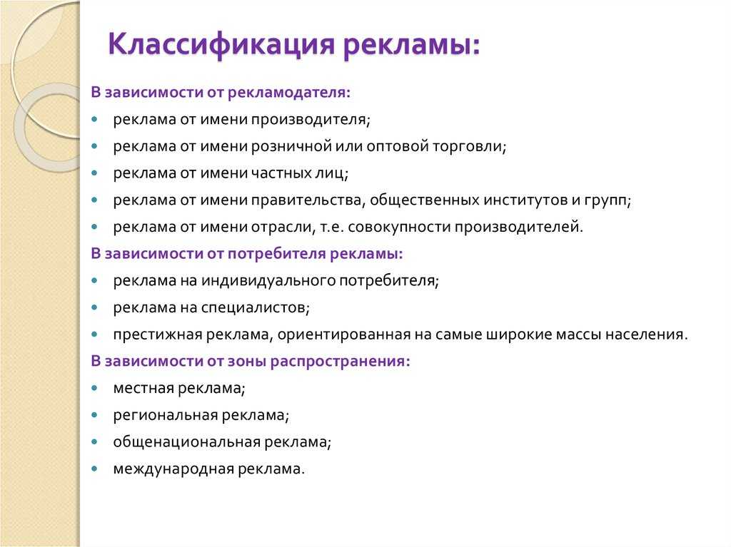 Виды  рекламы: какие существуют по месту и способу размещения, краткая характеристика