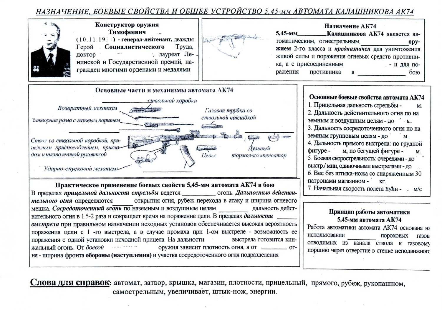 Автомат ак-74 и пулемёт рпк-74