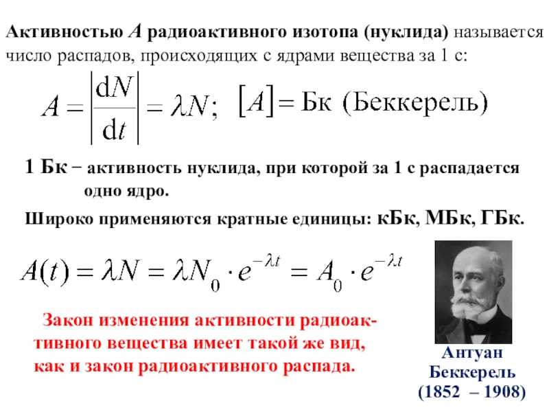 Активность - радиоактивный изотоп
 - большая энциклопедия нефти и газа, статья, страница 1